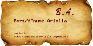 Bartánusz Ariella névjegykártya